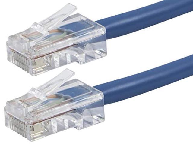 Monoprice Cat6 Ethernet Patch Cable - 1 Feet - Blue Network Internet Cord - RJ45, Stranded, 550Mhz, UTP, Pure Bare Copper Wire, 24AWG - Zeroboot...