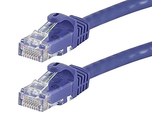 Monoprice Cat6 Ethernet Patch Cable - 1 Feet - Purple Network Internet Cord - RJ45, Stranded, 550Mhz, UTP, Pure Bare Copper Wire, 24AWG -...