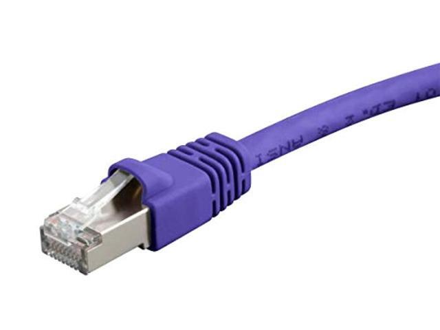 Monoprice Cat6A Ethernet Patch Cable - 10 Feet - Purple Network Internet Cord - RJ45, 550Mhz, STP, Pure Bare Copper Wire, 10G, 26AWG