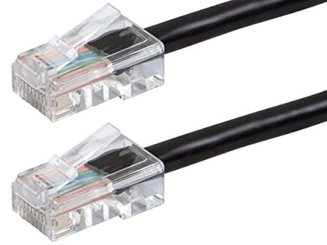 Monoprice Cat6 Ethernet Patch Cable - 1 Feet - Black, RJ45, Stranded, 550Mhz, UTP, Pure Bare Copper Wire, 24AWG - Zeroboot Series