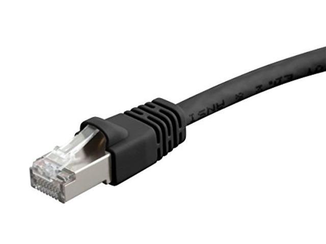 Monoprice Cat6A Ethernet Patch Cable - 5 Feet - Black Network Internet Cord - RJ45, 550Mhz, STP, Pure Bare Copper Wire, 10G, 26AWG