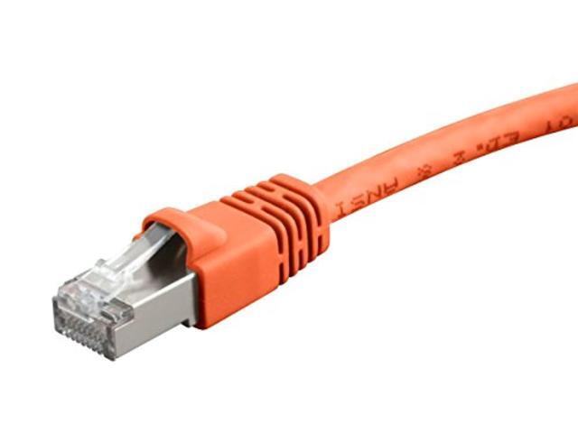 Monoprice Cat6A Ethernet Patch Cable - 7 Feet - Orange Network Internet Cord - RJ45, 550Mhz, STP, Pure Bare Copper Wire, 10G, 26AWG