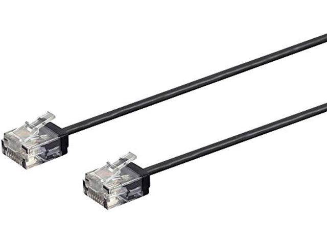 Monoprice Cat6 Ethernet Patch Cable - 7 Feet - Black Stranded, 550MHz, UTP, Pure Bare Copper Wire, 32AWG - Micro SlimRun Series
