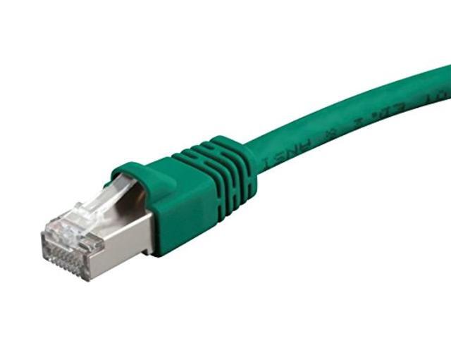 Monoprice Cat6A Ethernet Patch Cable - 10 Feet - Green Network Internet Cord - RJ45, 550Mhz, STP, Pure Bare Copper Wire, 10G, 26AWG