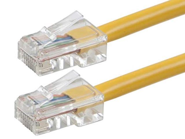 Monoprice Cat6 Ethernet Patch Cable - 7 Feet - Yellow Network Internet Cord - RJ45, Stranded, 550Mhz, UTP, Pure Bare Copper Wire, 24AWG -...