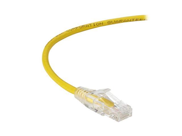 BLACK BOX C6APC28-YL-04 CAT6A 500-MHZ SNAGLESS 28AWG STRANDED ETHERNET PATCH CABLE - UNSHIELDED (UTP), C