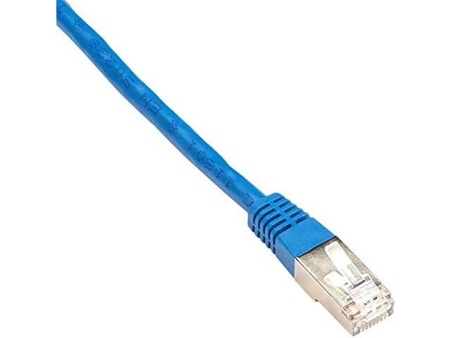 Black Box Cat6 250-MHz Shielded, Stranded Cable SSTP (PIMF), PVC, Blue, 1-ft. (0.3-m)