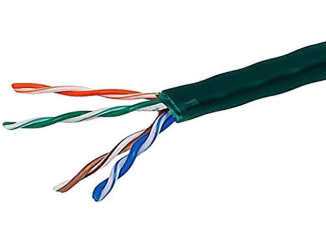 Monoprice Cat5e Ethernet Bulk Cable - 1000 Feet - Green Network Internet Cord - Solid, 350Mhz, CMR, Riser Rated, Pure Bare Copper Wire, 24AWG, No...
