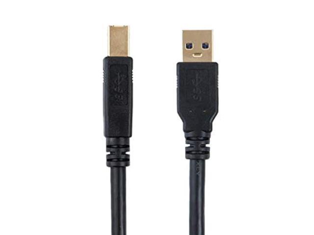 Monoprice USB 3.0 Cable - 6 Feet - Black USB Type-A Male to USB Type-B Male, compatible with Brother, HP, Canon, Lexmark, Epson, Dell, Xerox,...