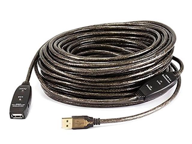 Monoprice USB 2.0 Extension Cable - 82 Feet - Black USB Type-A Male to USB Type-A Female, Active, 26/22AWG, Repeater, Kinect & PS3 Move Compatible