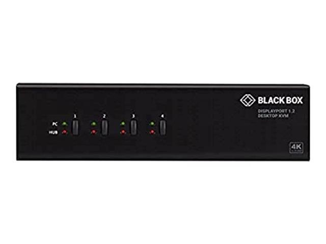 Black Box KV6224DP KVM Switch - Dual-Monitor, DisplayPort 1.2, 4K 60Hz, USB 3.0 Hub, Audio