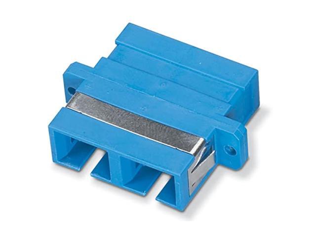 fiber optic coupling, sc sc, rectangular mounting, multimode, duplex, bronze sleeve, plastic flange