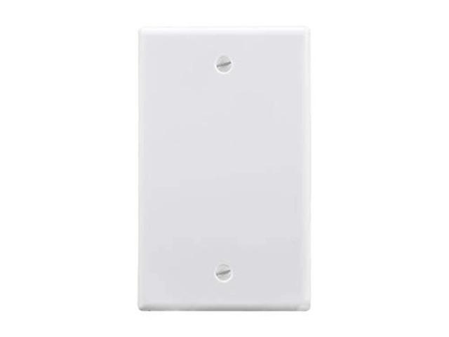 Monoprice 1-Gang Blank Wall Plate - White for Home,Office, Personal Install