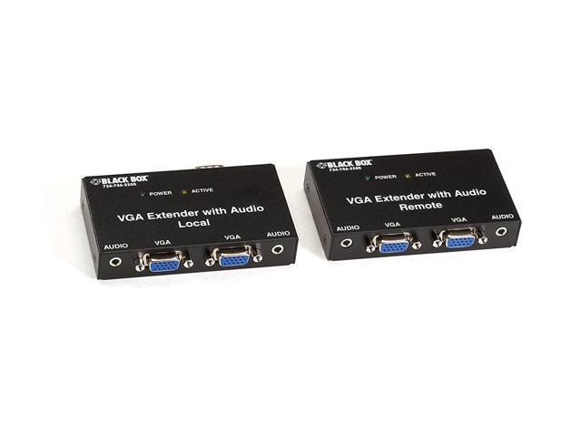 black box vga extender kit with audio, 2-port local, 2-port remote