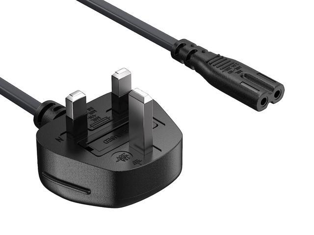cable leader 6ft 18 awg england / uk notebook power cord, non-polarized, with fuse (iec-320-c7 to uk plug bs1363-1/a)