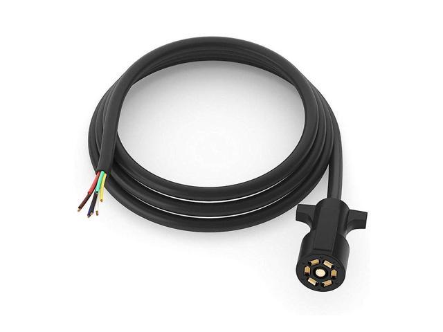superior electric rva1566-c 7-way trailer rv truck cord & plug - 8ft cable