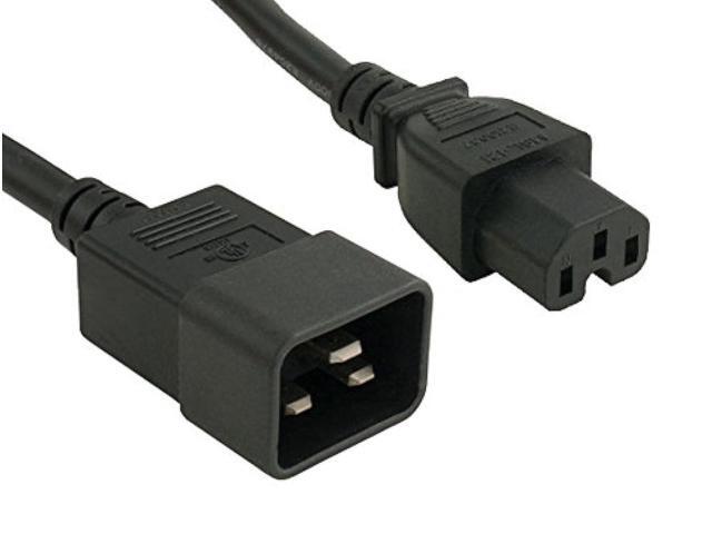 cable leader 14 awg 15a 250v power cord (iec 320 c20 to iec 320 c15) ul listed (8 foot (1 pack))