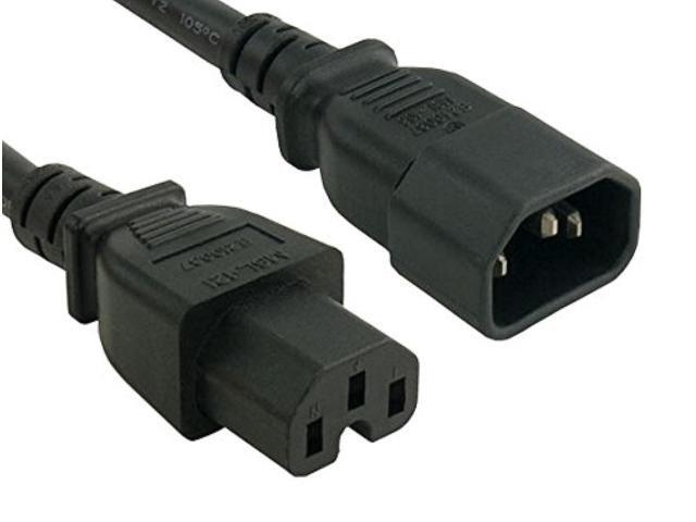 cable leader 14 awg 15a 250v power cord (iec320 c14 to iec320 c15) ul listed (15 foot (1 pack))
