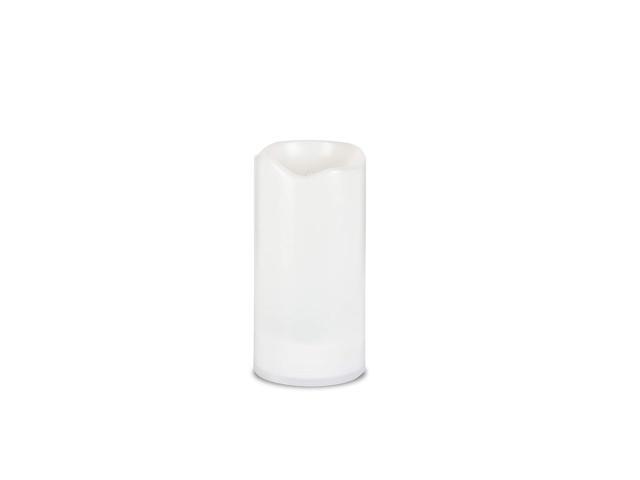 white outdoor solar flameless candle weatherproof resin flickering flame (3x6)