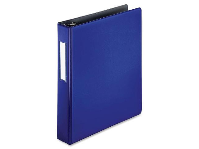 Business Source Slanted D-Ring Binder w/LBL HLD 1-1/2' Blue 33127