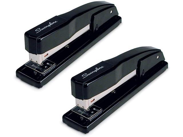 swingline stapler, 2 pack, commercial desktop stapler, 20 sheet capacity, durable metal stapler for desk, black (44401az)
