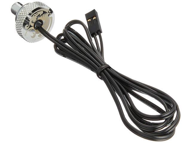 Bitspower G1/4' Temperature Sensor Stop Fitting, Silver Shining