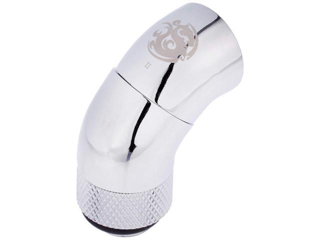 Bitspower G1/4' Silver Shining Dual Rotary 90-Degree IG1/4' Extender BP-90R2