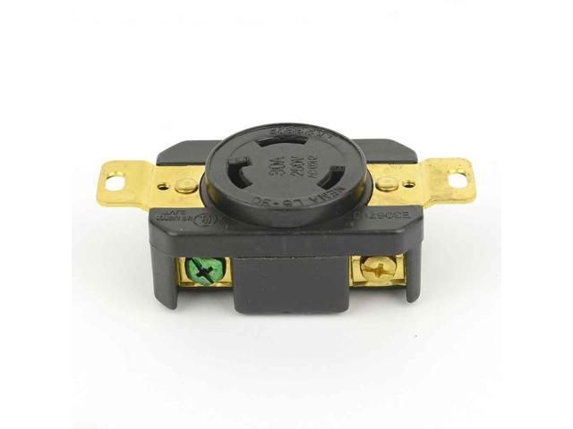 superior electric ygp017f twist lock wall mount electrical receptacle 3 wire, 30 amps, 250v, nema l6-30r (1 pack)