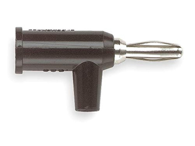 POMONA 1825-0-G/10P Banana Plug,Black,PK10