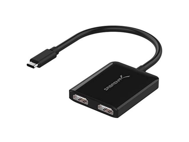 SABRENT USB Type C Dual HDMI Adapter [Supports Up to Two 4K 30Hz Monitors, Compatible with Windows Systems Only] (DA-UCDH)