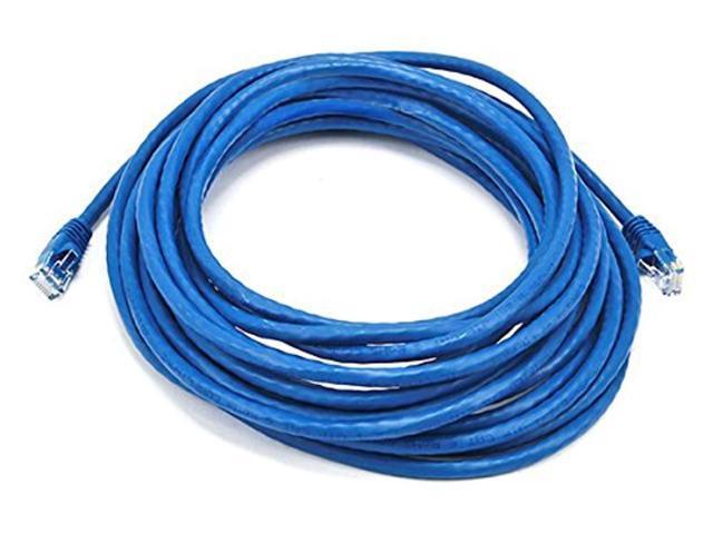 Monoprice Cat6 Ethernet Patch Cable - 25 Feet - Blue Network Internet Cord - RJ45, Stranded, 550Mhz, UTP, Pure Bare Copper Wire, 24AWG