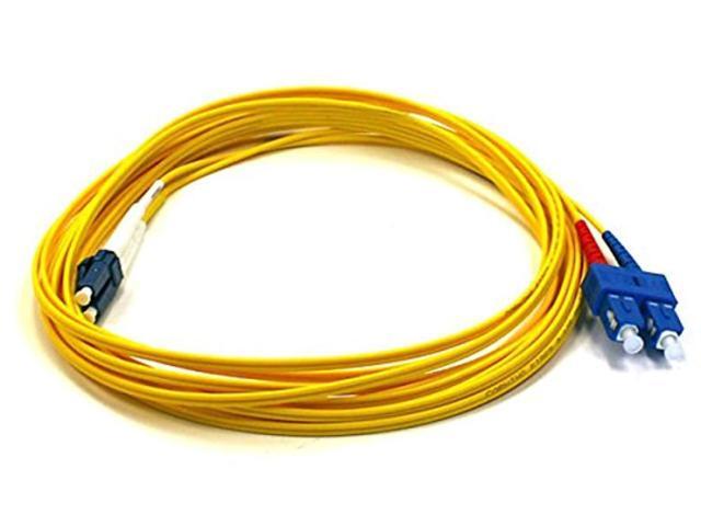Monoprice Fiber Optic Cable - 5 Meter - Yellow LC to SC, 9/125 Type, Single Mode, Duplex