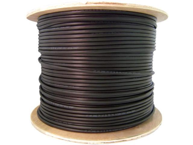 6 Fiber Indoor/Outdoor Fiber Optic Cable, Multimode 62.5/125, Plenum Rated, Black, Spool, 1000ft