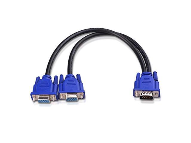 cable matters vga splitter cable (vga y splitter) for screen duplication - 1 foot