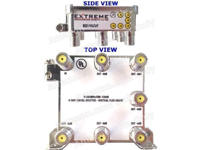 EXTREME 6 WAY BALANCED HD DIGITAL 1GHz HIGH PERFORMANCE COAX CABLE SPLITTER - BDS106VF - image 2