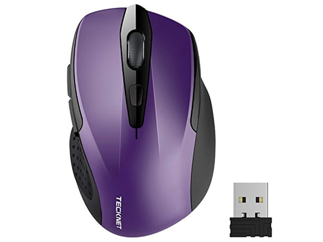 tecknet pro 2.4g ergonomic wireless mobile optical mouse with usb nano receiver for laptop,pc,computer,chromebook,macbook,notebook,6 buttons,24...