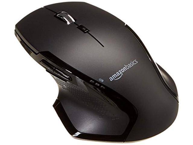 basics full-size ergonomic wireless mouse with fast scrolling