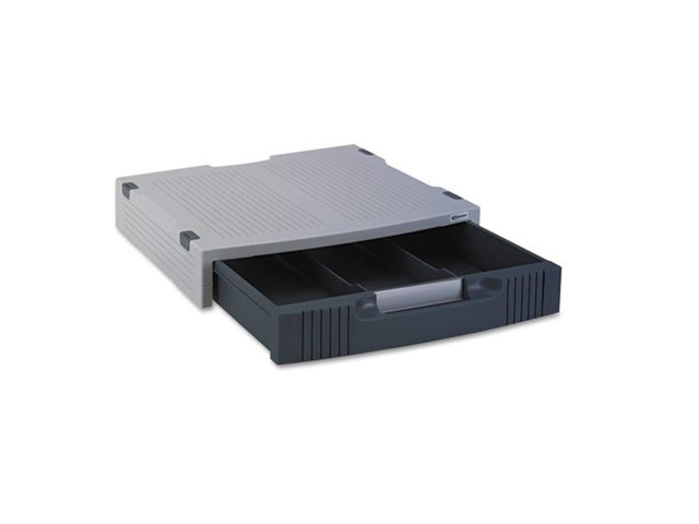 basic lcd monitor stand, 15 x 11 x 3, light gray/charcoal, sold as 1 each
