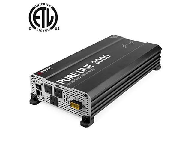 wagan 3810 pure line power inverter 3000 watt dc 12v to 110v ac car inverter etl certified