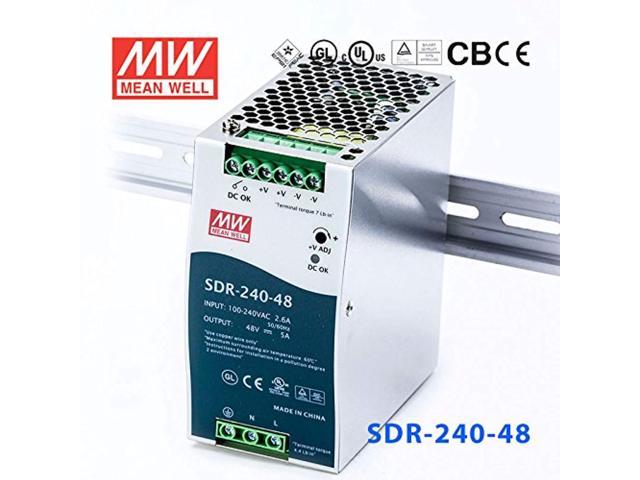 UPC 647336000740 product image for meanwell sdr-240-48 power supply - 240w 48v 5a - slim high effi. | upcitemdb.com