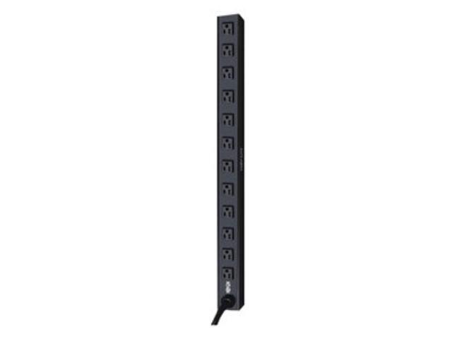 tripp lite basic pdu, 1.44kw single-phase, 120v, 14 outlets (5-15r), nema 5-15p input, 15 ft. cord, 0u vertical rack-mount powe
