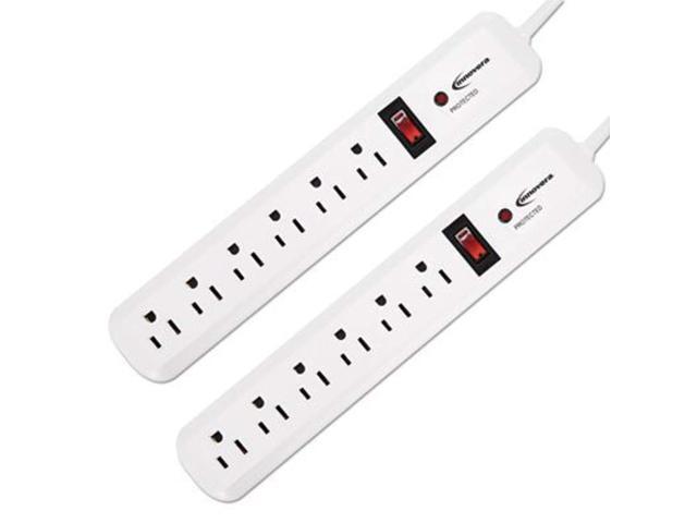innovera 71653 surge protector, 6 outlets, 4ft cord, 540 joules, pack of 2 each
