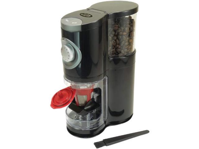 solofill sologrind 2-in-1 automatic single serve coffee burr grinder for coffee pod