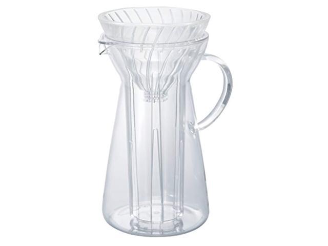 hario v60 glass pour over hot and iced coffee maker, 700ml