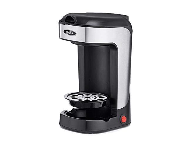 bella 14436 one scoop one cup coffee maker, black and stainless steel