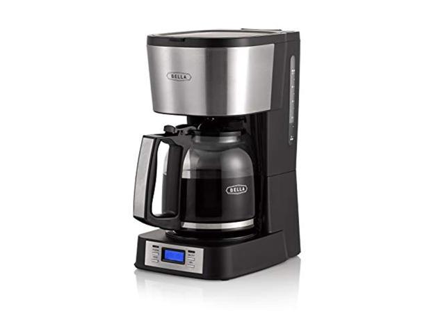 bella (14755) 12 cup coffee maker with brew strength selector & single cup feature, stainless steel