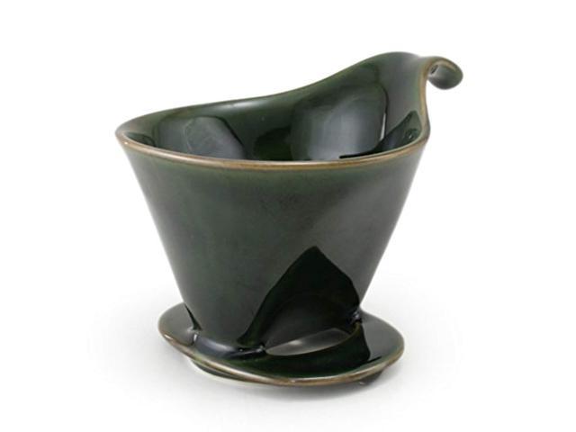 Photos - Coffee Maker zero japan ceramic coffee dripper - large - drip cone brewer (antique gree