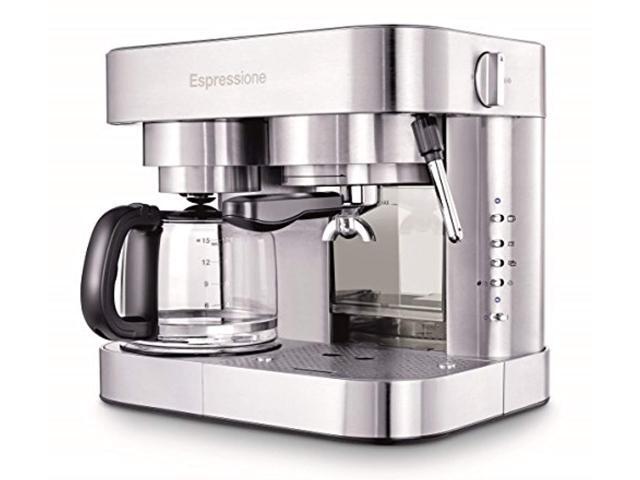 Espressione - Stainless Steel Series Espresso Maker/10-Cup Coffee Maker - Stainless Steel