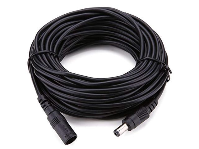 50 feet long omnihil 2.1millimeters (id) x 5.5millimeters (od) dc plug extension cable compatible with many different security