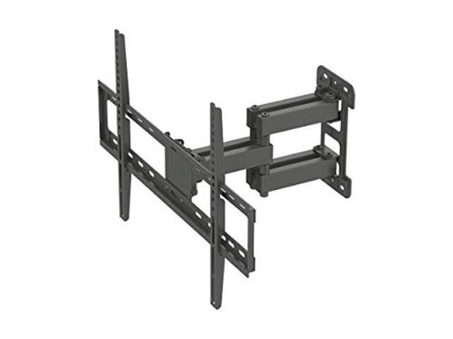 Monoprice Titan Series Full Motion Single Stud Dual Arm Wall Mount For Large Up to 70' Inch TVs Displays, Max 99 LBS. 200x200 to 600x400, Black